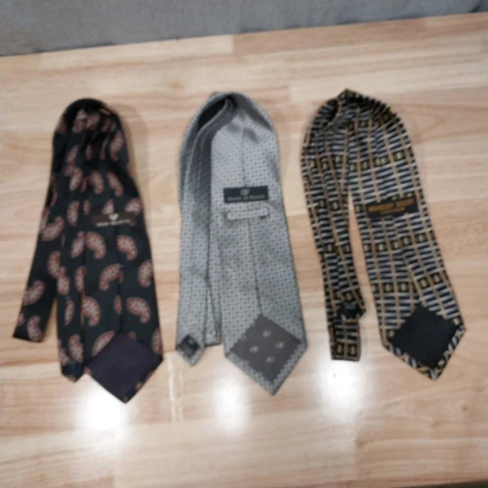 Neckties Mario Valentino Bradley Scott Daniel De Fasson 3pc Paisley Geometric